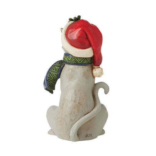 Jim Shore Mini Christmas Cat Figurine, 3.74", 