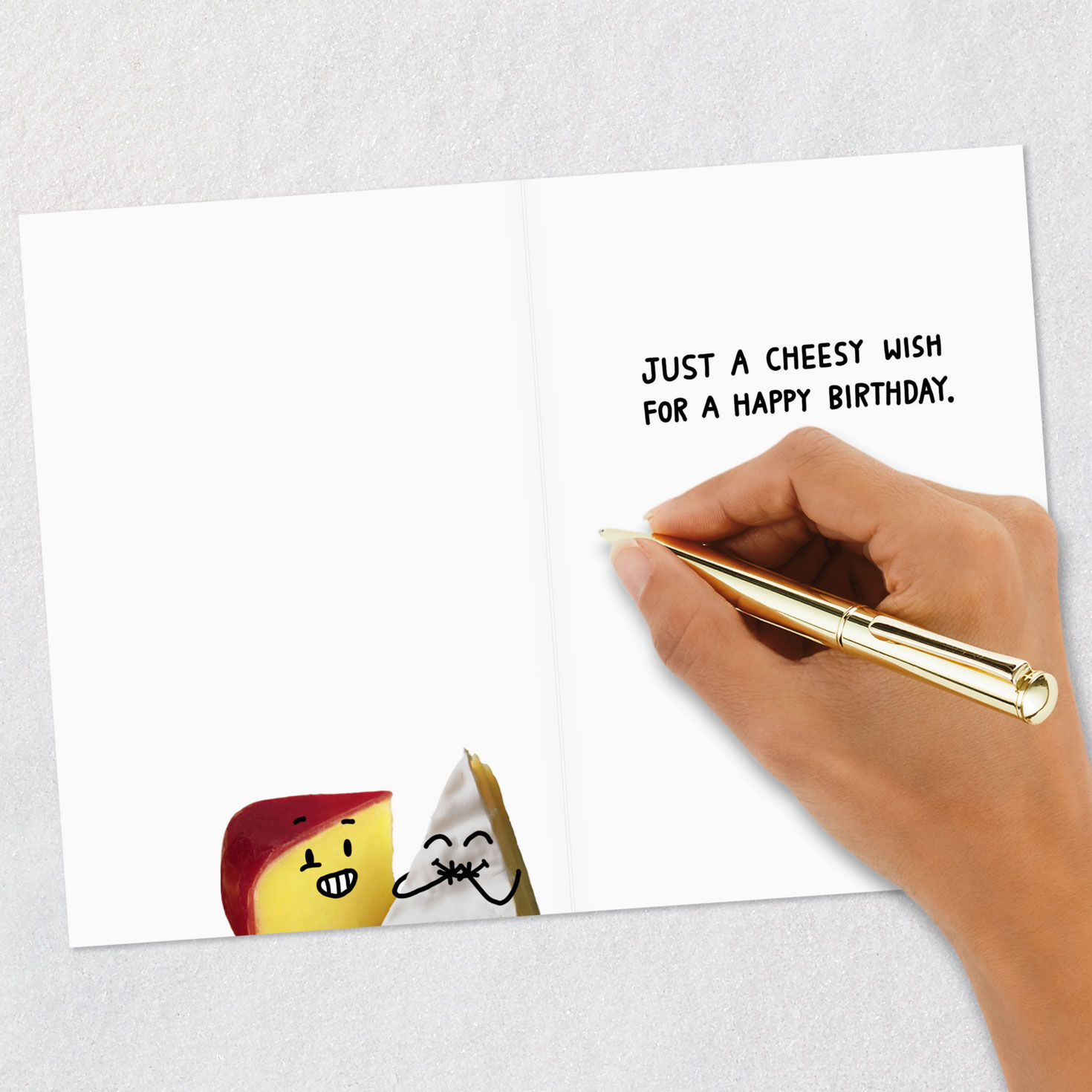 Cheese Puns Funny Birthday Card Signing card image number 6