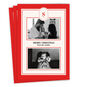 Red White Monogram Personalized Christmas Photo Card front fanned image number 1