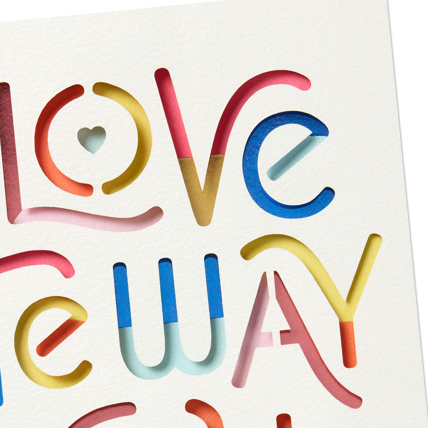 Rainbow Modern Lettering Romantic Mother's Day Card Card Front Detail image number 5