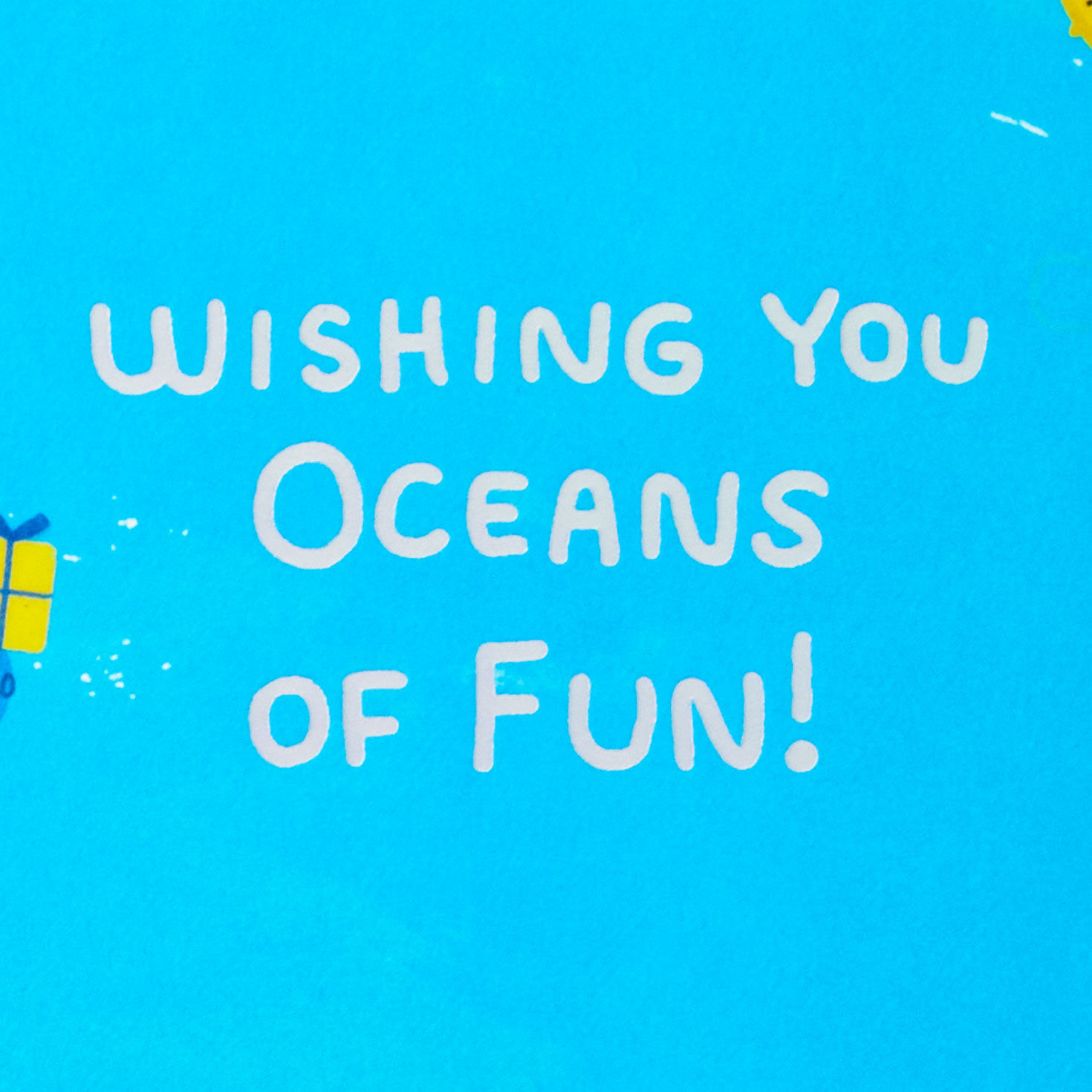 Ocean Animals Kids Coloring Birthday Card Sentiment image number 2