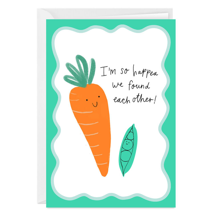 Peas and Carrot Custom Love Card