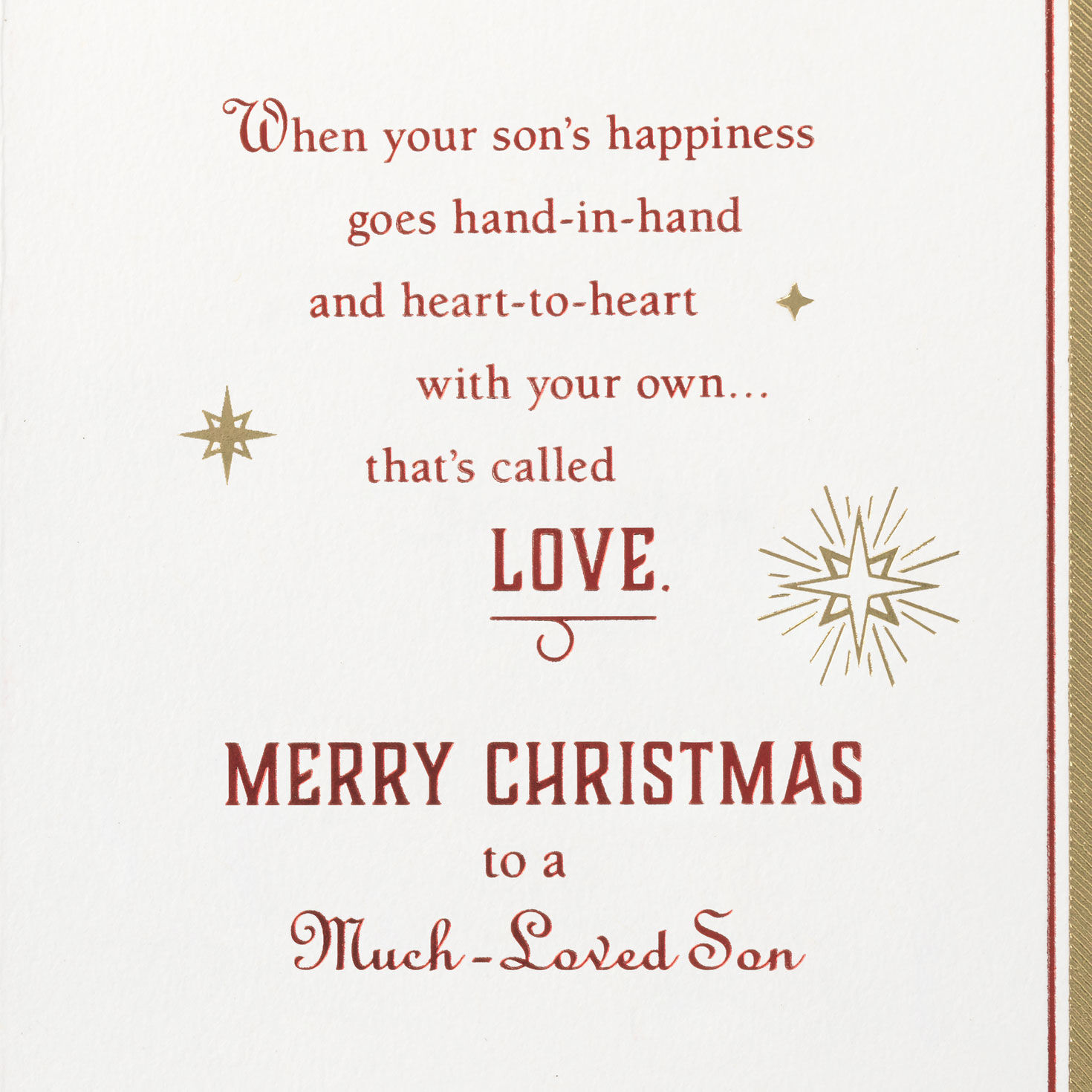 Joy, Pride and Love Christmas Card for Son Sentiment image number 3
