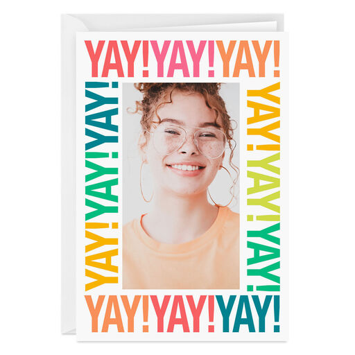 Personalized Yay! Celebration Photo Card, 