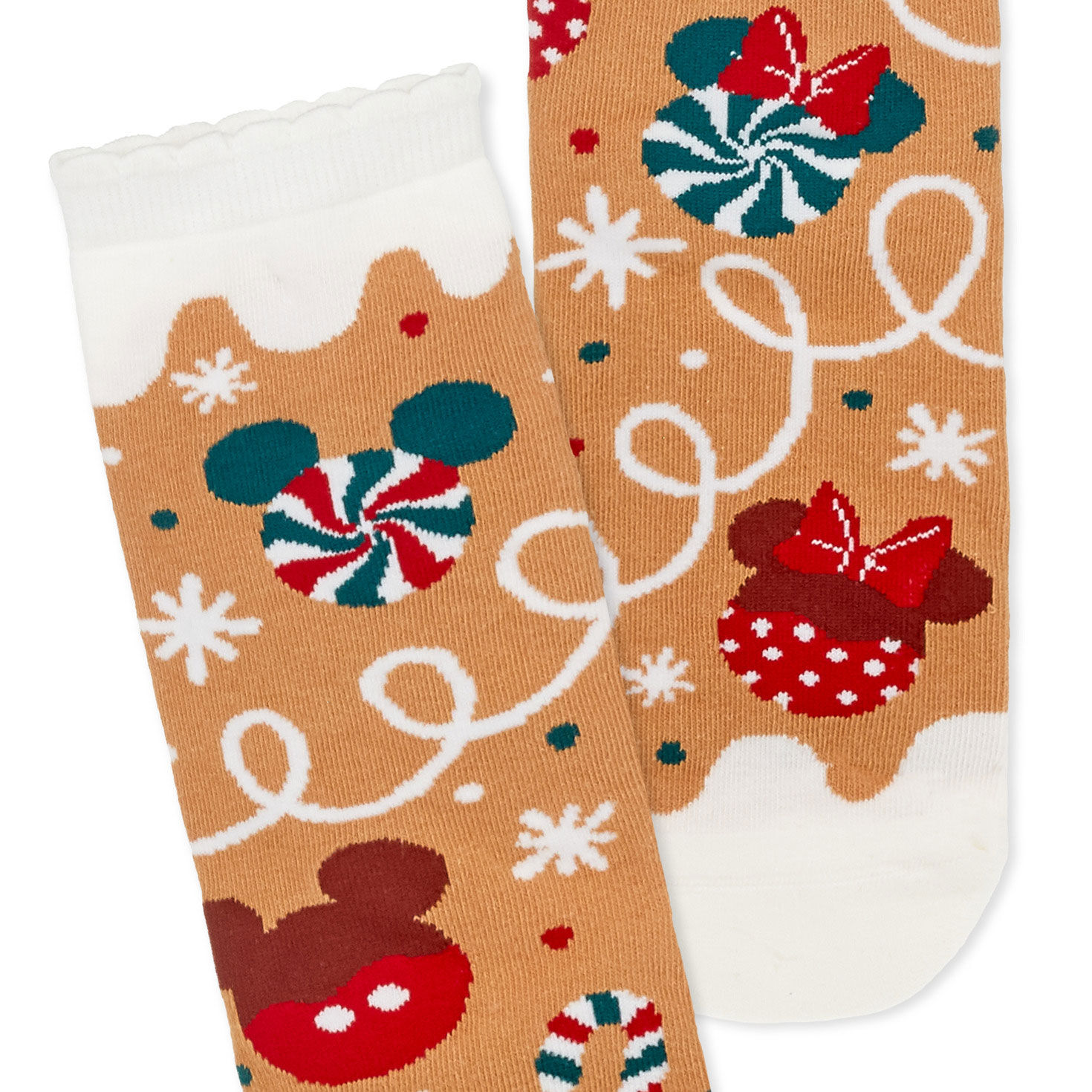 Disney Mickey and Minnie Icons Gingerbread Socks for only USD 16.99 | Hallmark