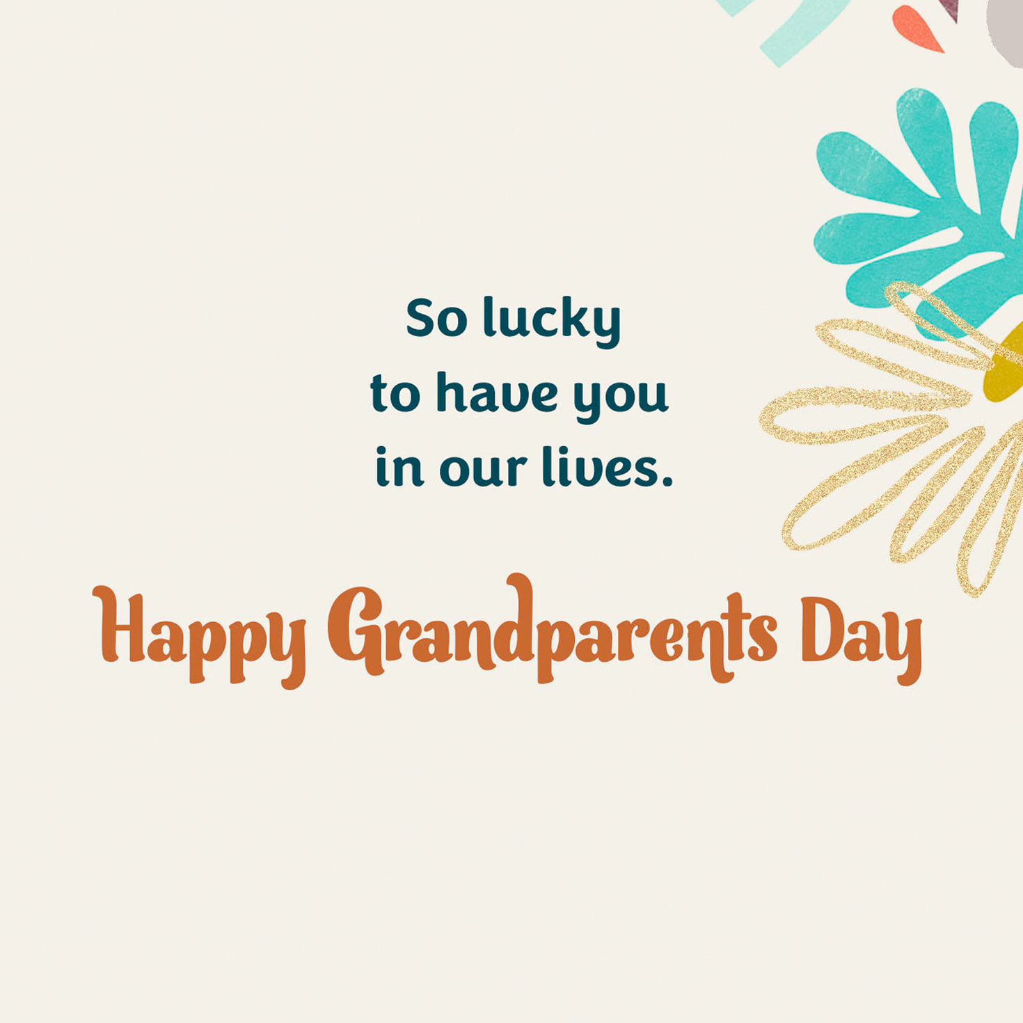 Colorful Leaves Grandparents Day Card SENTIMENT image number 2