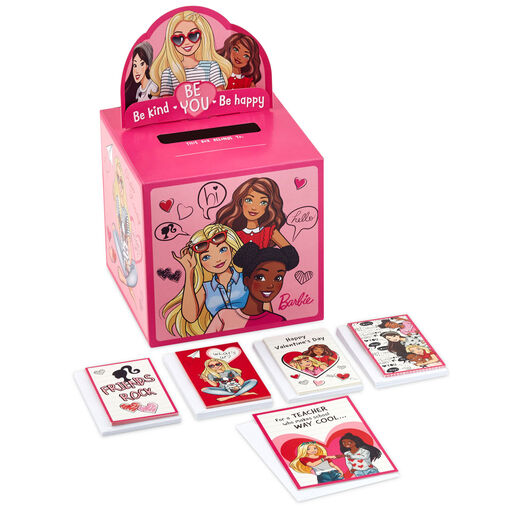 Barbie™ Be You Kids Classroom Valentines Set With Cards and Mailbox, 