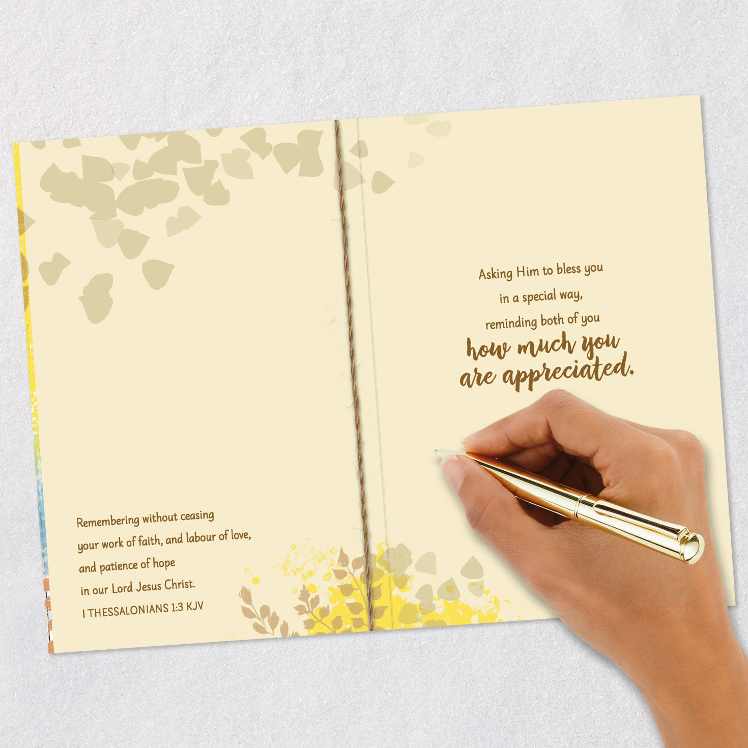 Sunshine Religious Appreciation Card for Couple Signing card image number 7