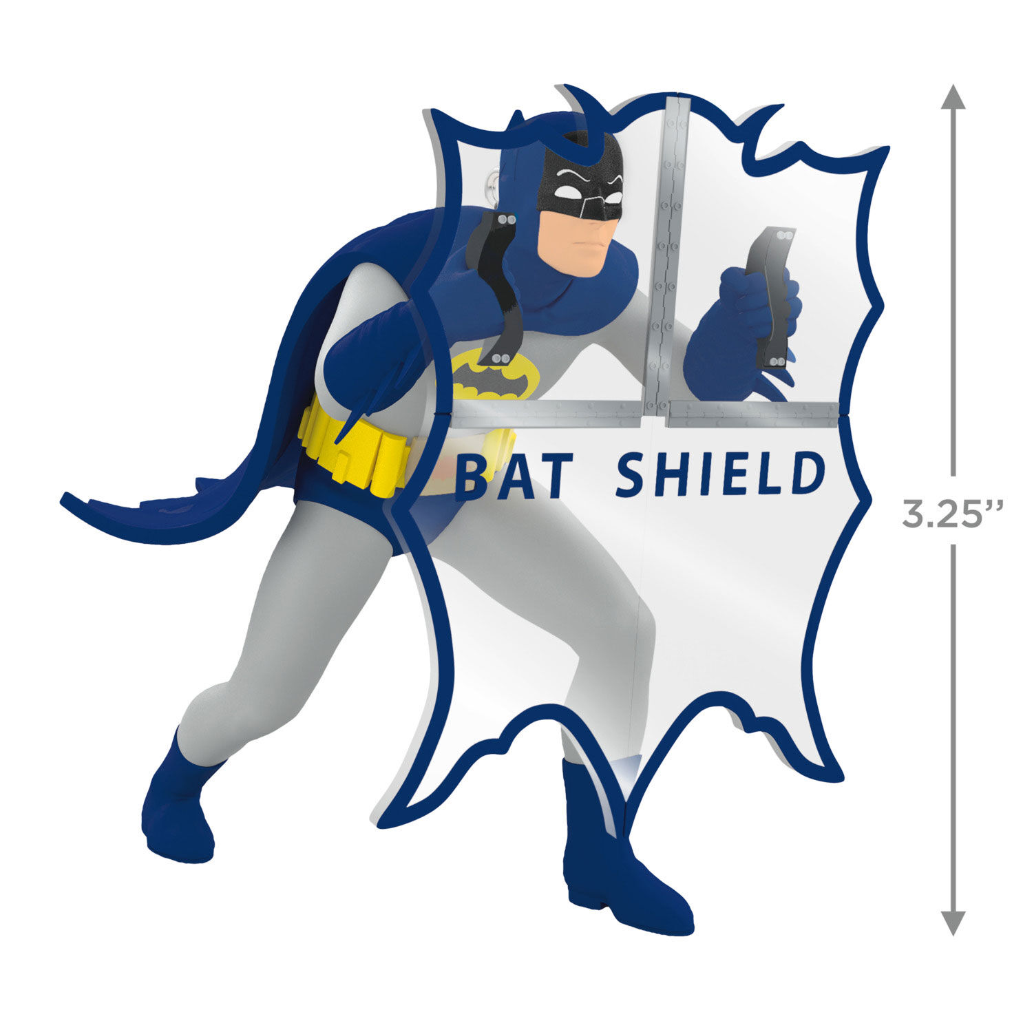 Batman With Bat-Shield Keepsake Ornament measurement image number 3