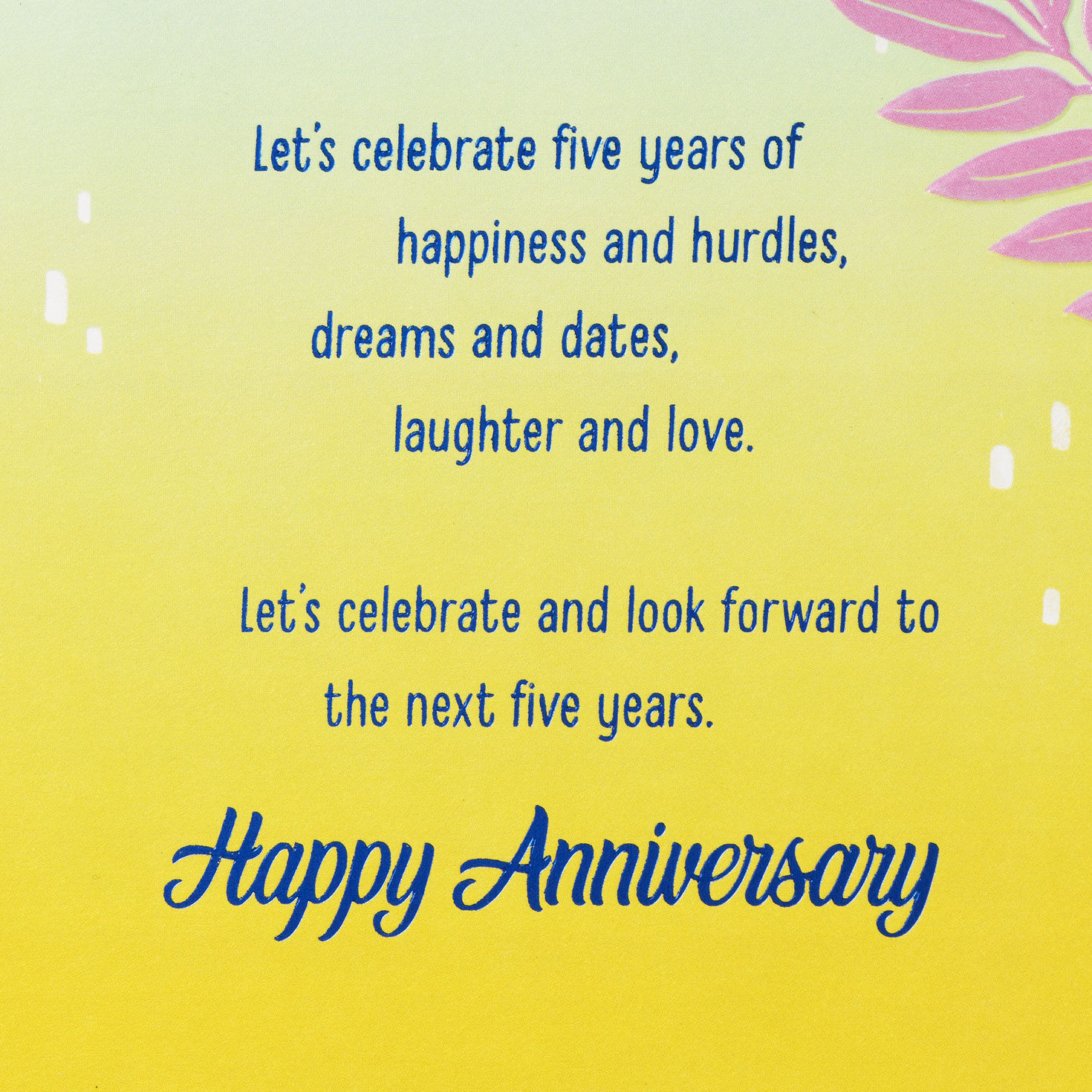 Let's Celebrate Us 5th Anniversary Card for only USD 4.99 | Hallmark