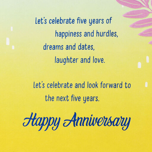 Let's Celebrate Us 5th Anniversary Card, 
