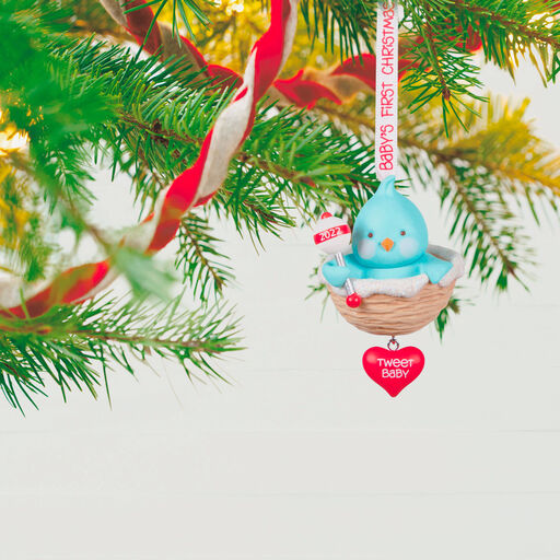 Baby Boy’s First Christmas Blue Bird 2022 Ornament, 
