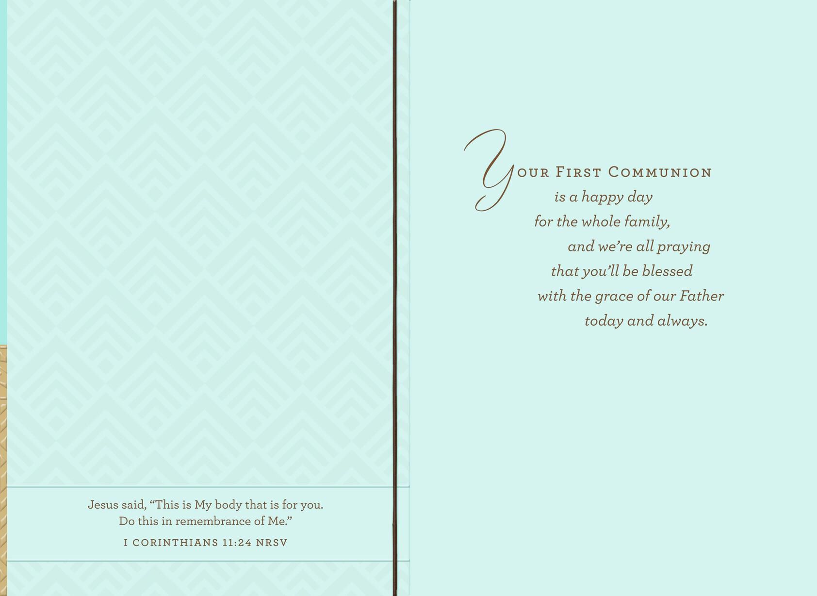 Blessings for a Special Nephew Religious First Communion Card