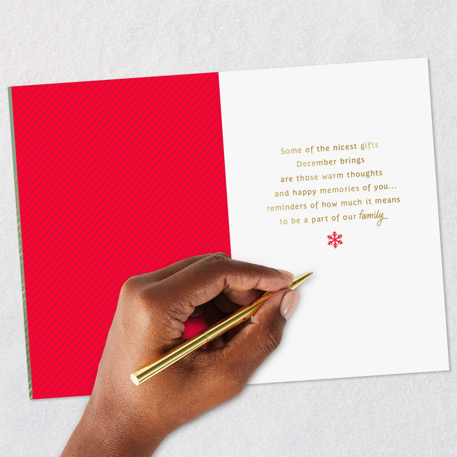 Wrapped Holiday Gifts Cousin Christmas Card Signing card image number 6