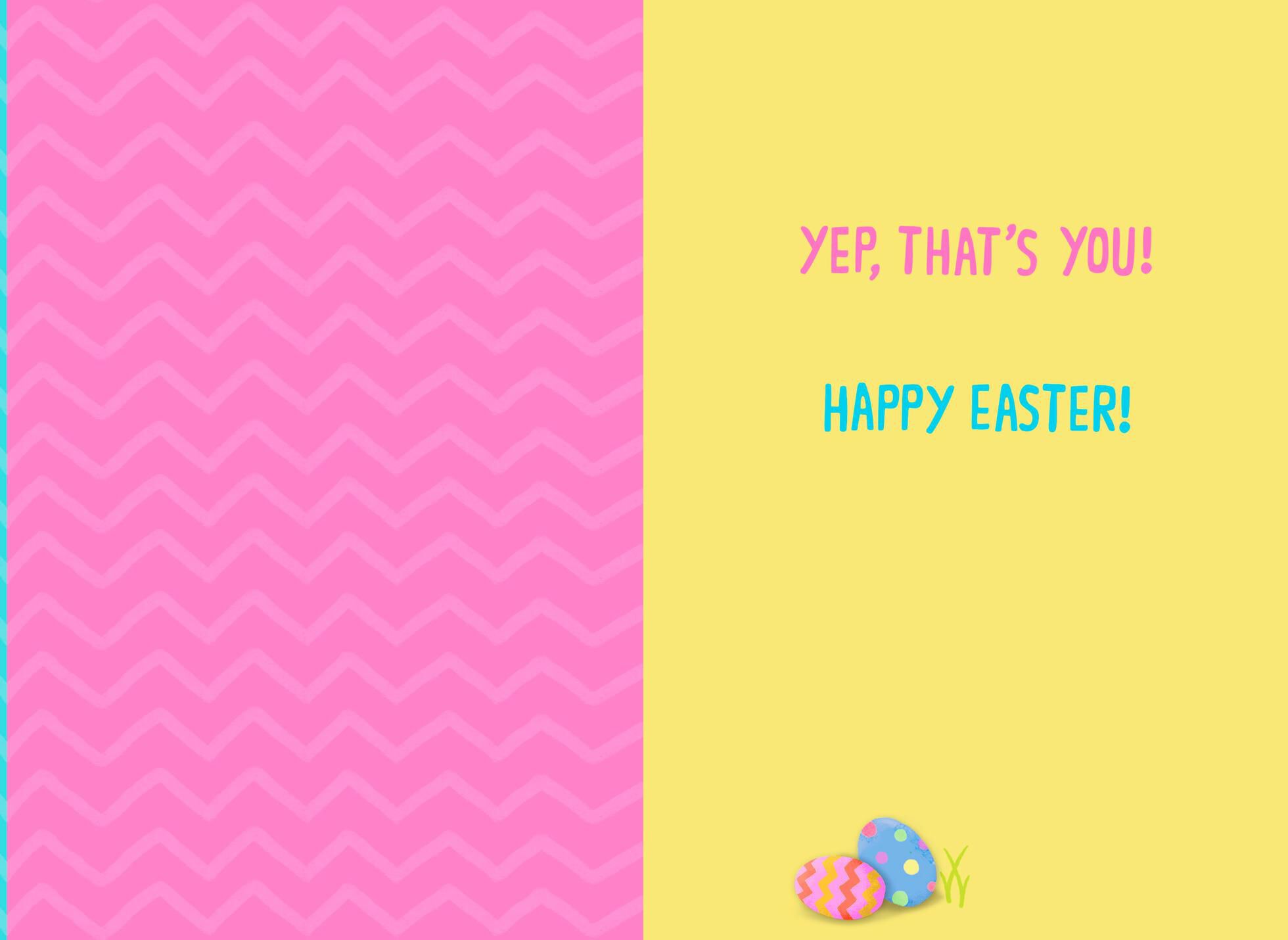 Fuzzy Bunny Tons of Heart Easter Card for Kids