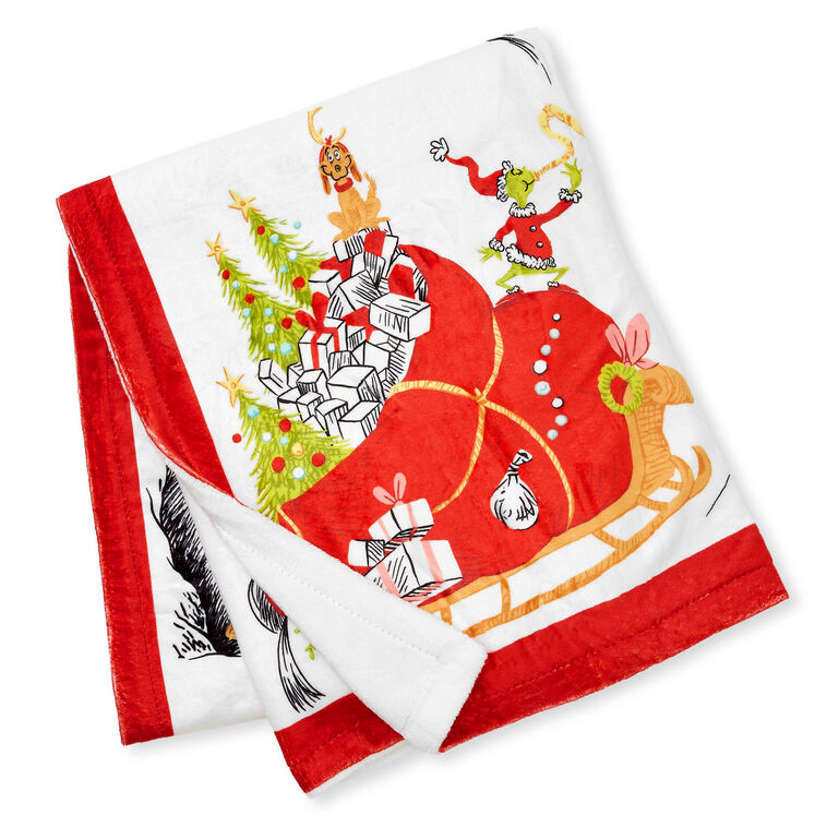 Dr. Seuss's How the Grinch Stole Christmas!™ Storybook Scenes Throw Blanket, 50x60