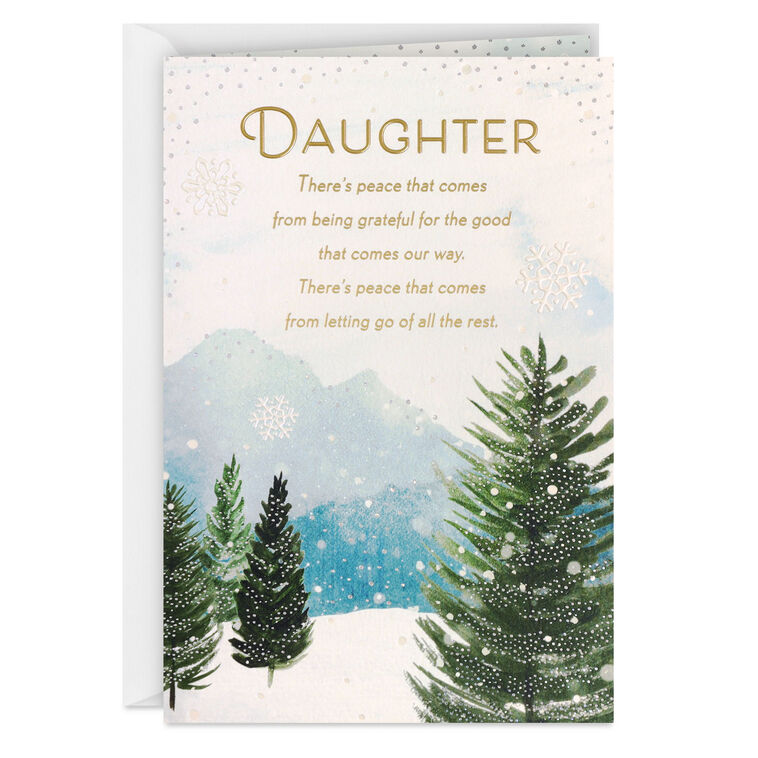 Peace and Love Christmas Card for Daughter