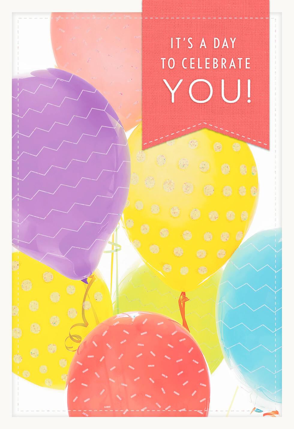 Balloons Celebrate You Birthday Card