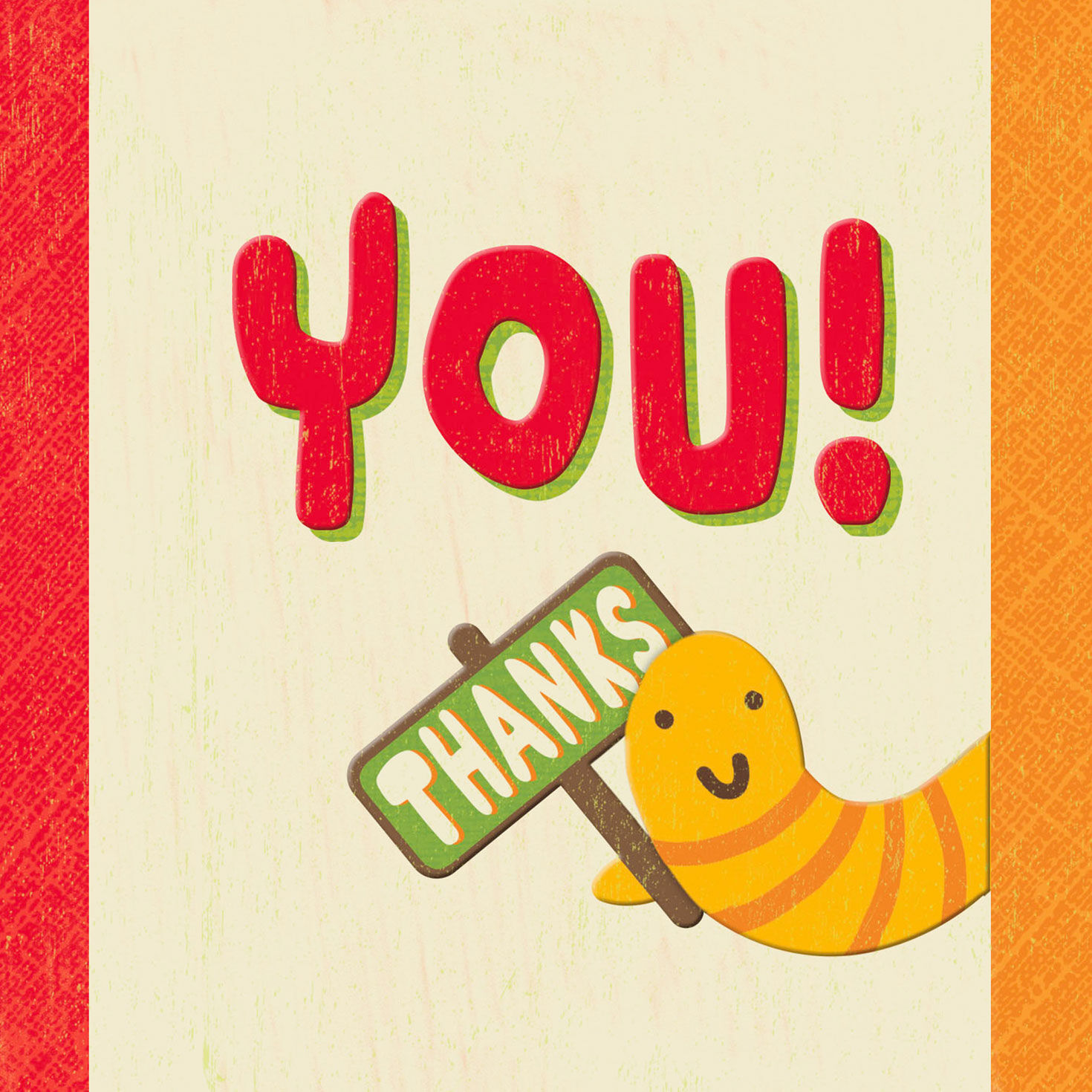 Apple and Worm Teacher Thank You Card From Kids Sentiment image number 2