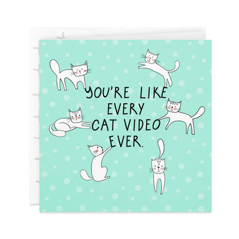 You're Like Cat Videos Thinking of You Card, , large