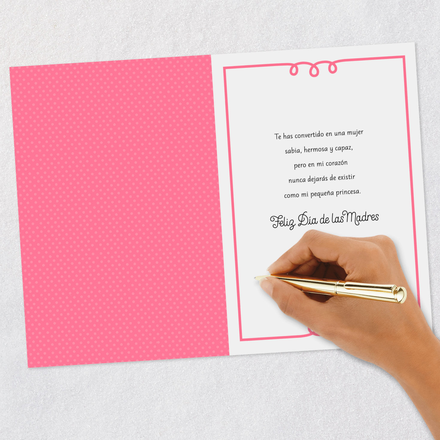 Roses Spanish Mothers Day Card Daughter Signing card image number 6