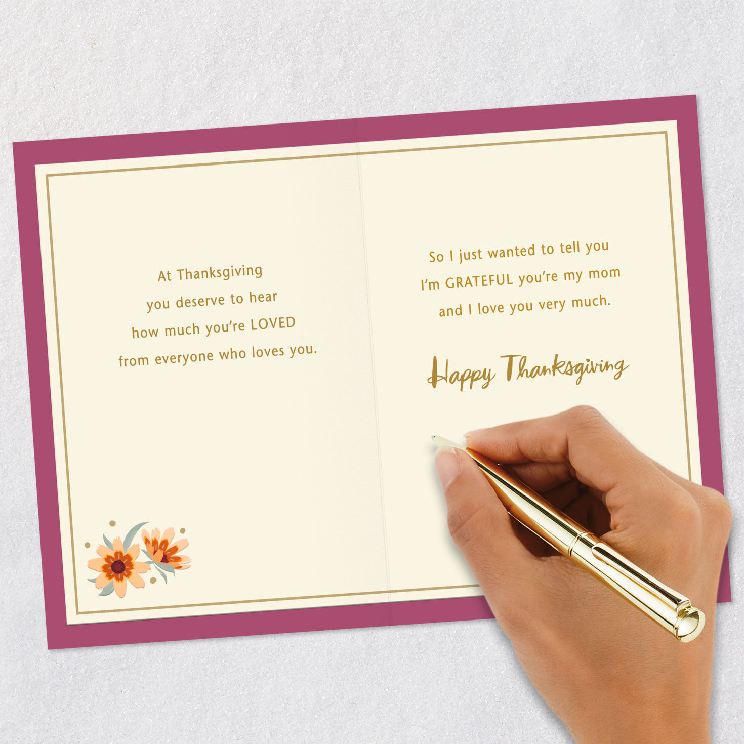 I Love You Very Much Thanksgiving Card for Mom, , large image number 7