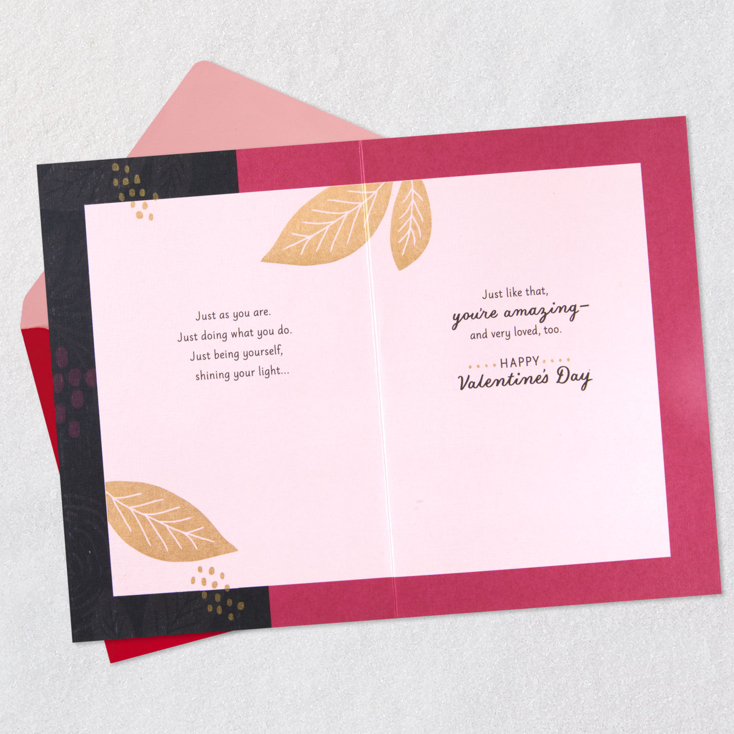 Pink Butterfly Daughter Valentine's Card Open card with envelope image number 4