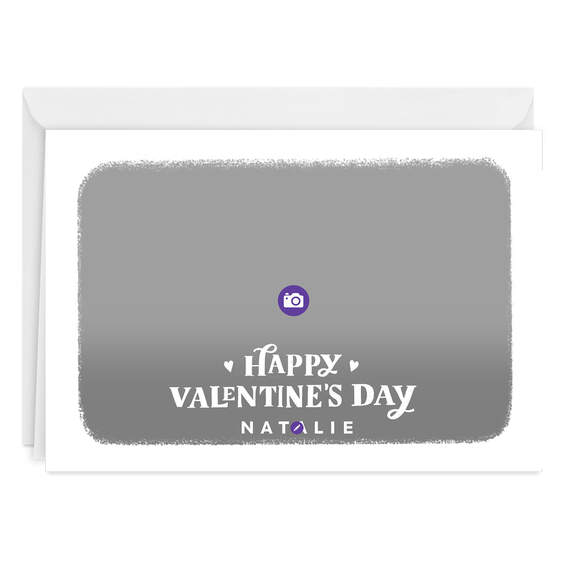 White Frame Horizontal Folded Valentine's Day Photo Card, , large image number 3