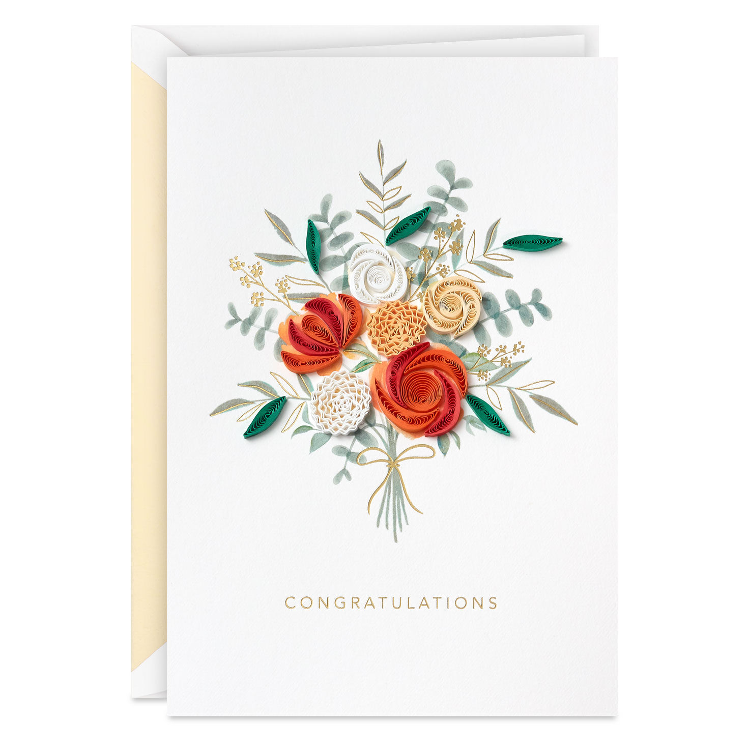 All the Best Bouquet Quilled Paper Handmade Wedding Card for only USD 10.99 | Hallmark