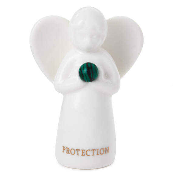 Malachite Angel of Protection Mini Angel Figurine, 2"
