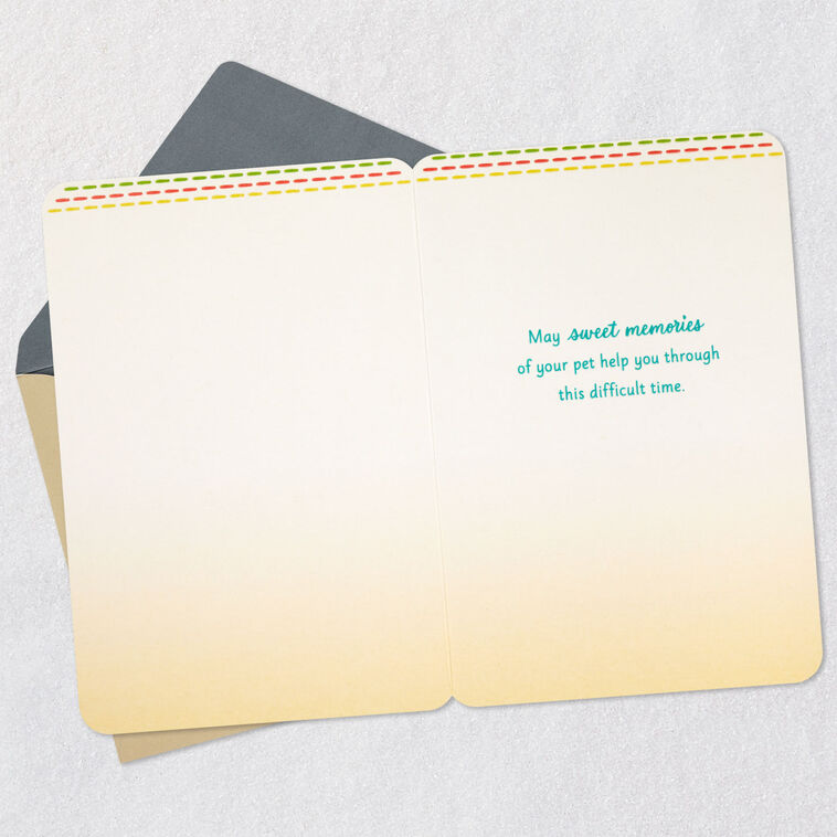 Pets Never Leave Our Hearts Sympathy Card, , large image number 3