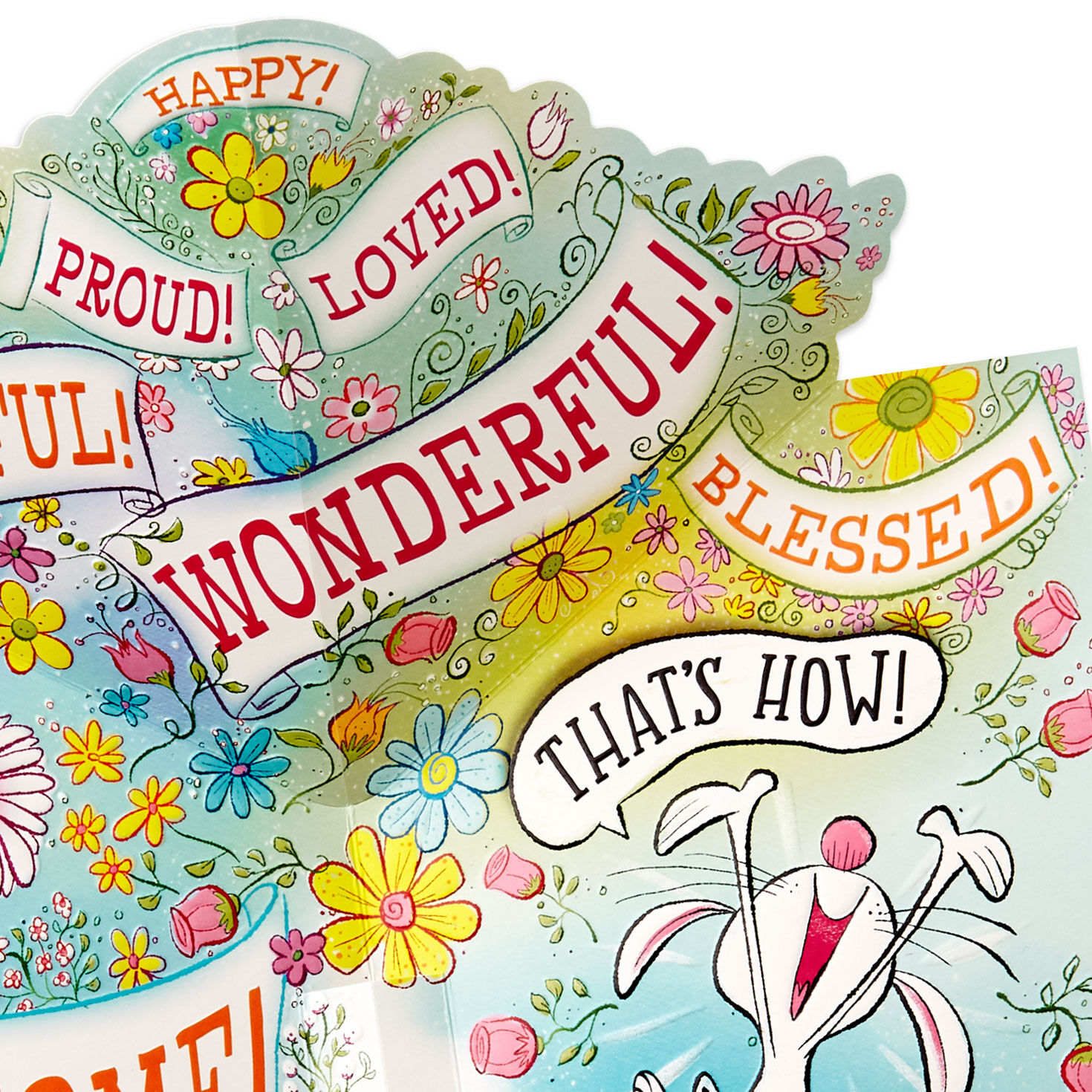 Bunny Pop-Up Funny Mother's Day Card for Mom With Music sentiment image number 3