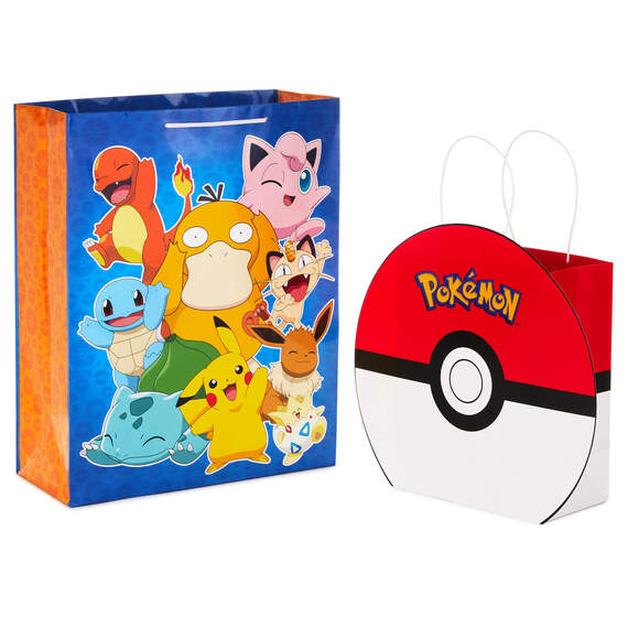 Pokémon and Poke Ball Gift Bags, Assorted Sizes