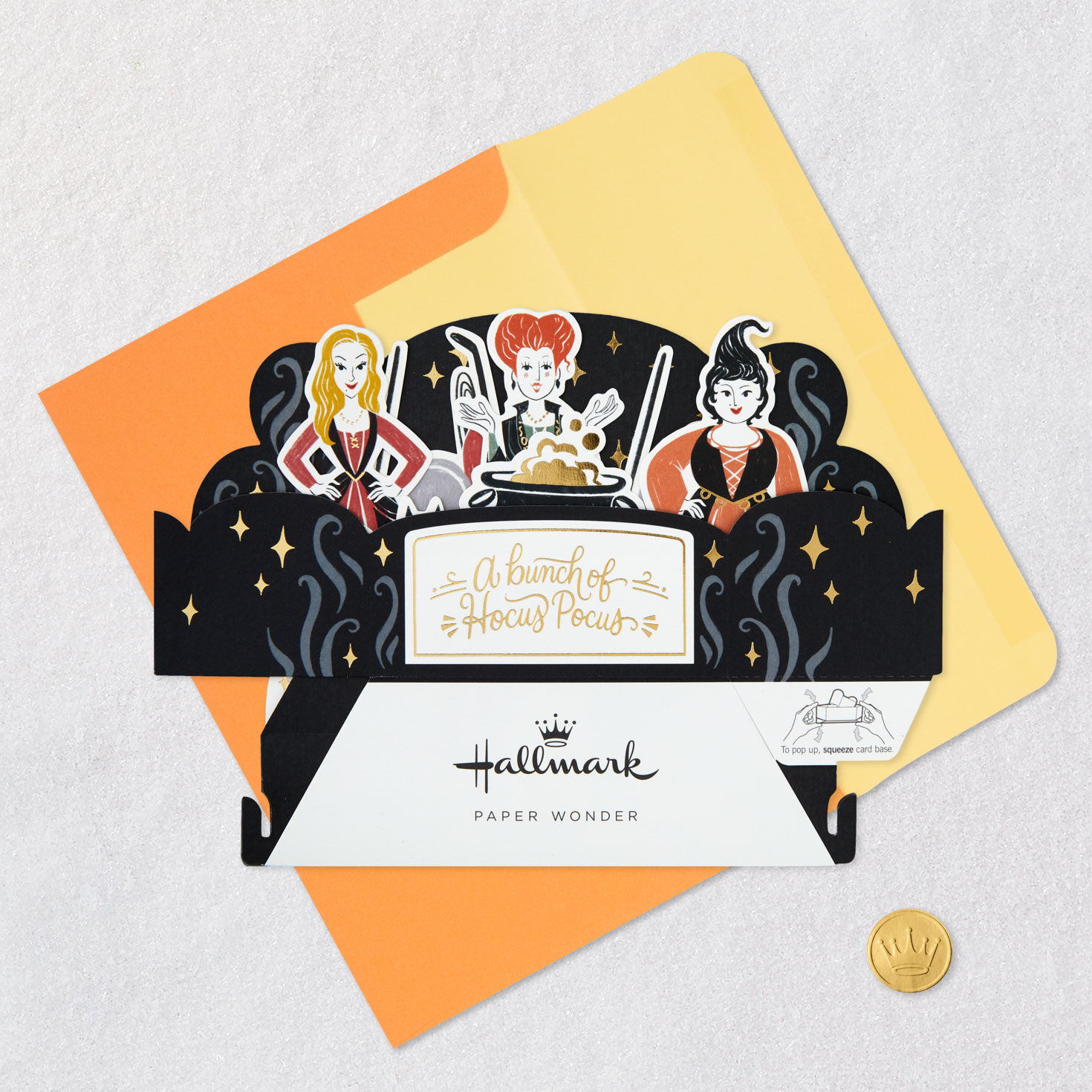 Hocus Pocus Sanderson Sisters 3D Pop-Up Halloween Card Card Front Detail image number 5