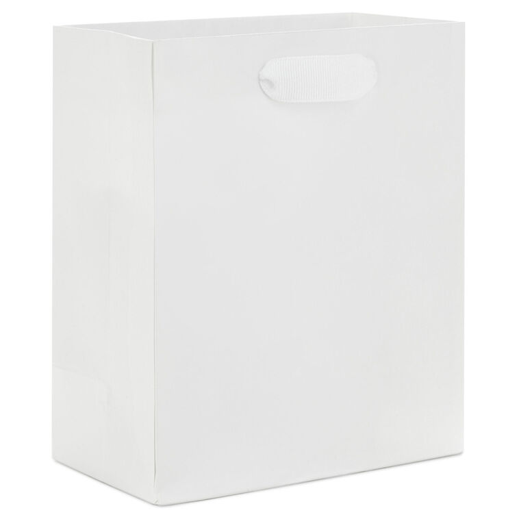 6.5" White Small Gift Bag