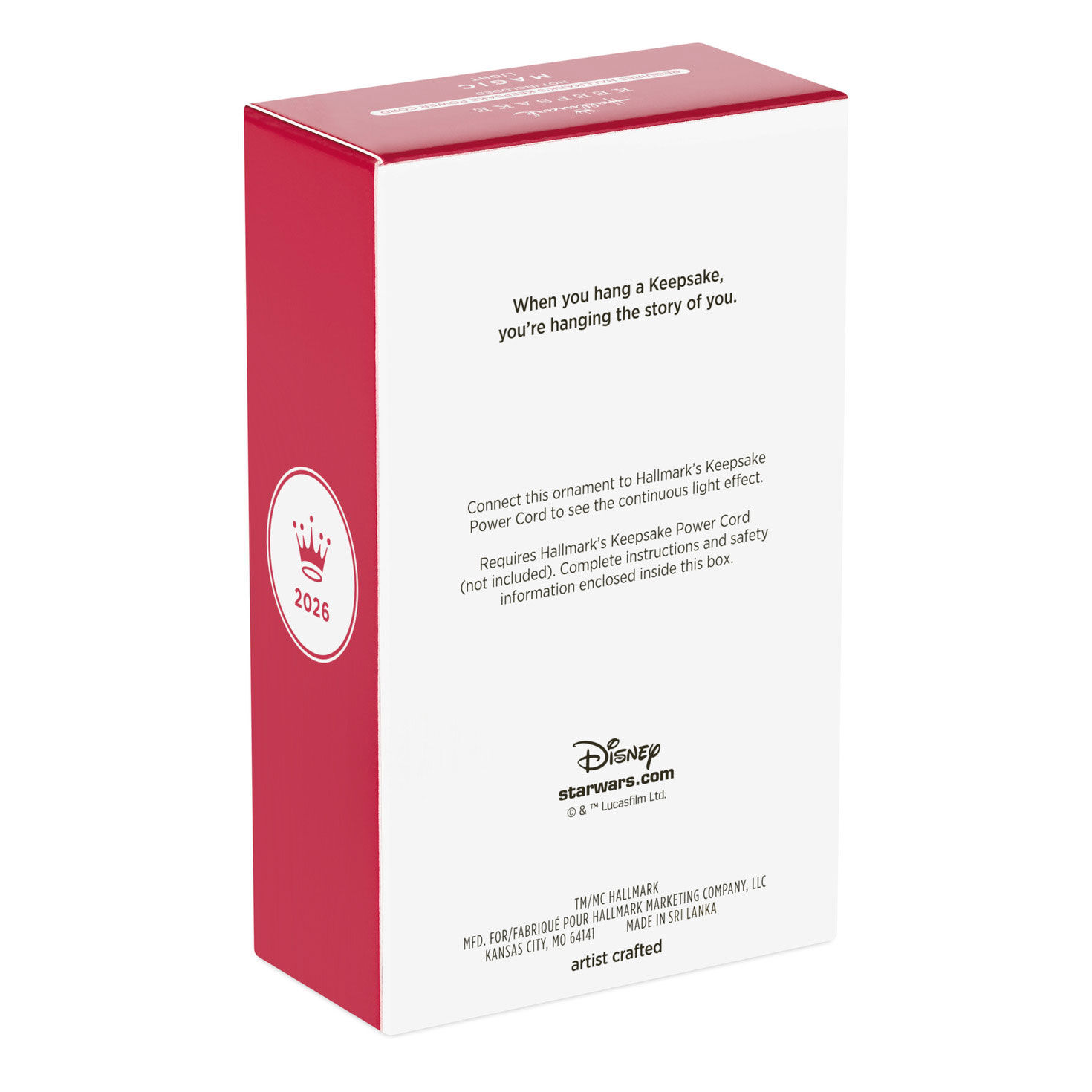 Black Yellow Star Wars Sign Keepsake Ornament package back image number 8