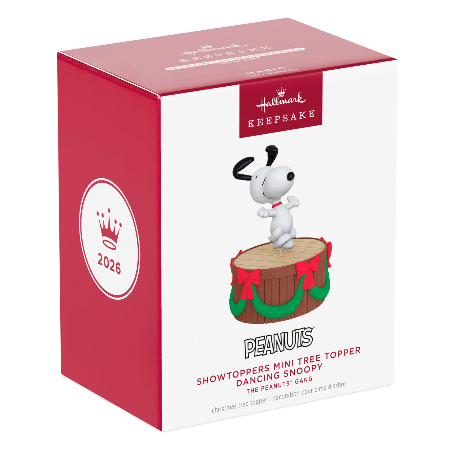 Dancing Snoopy Mini Tree Topper With Lights Package Front image number 6