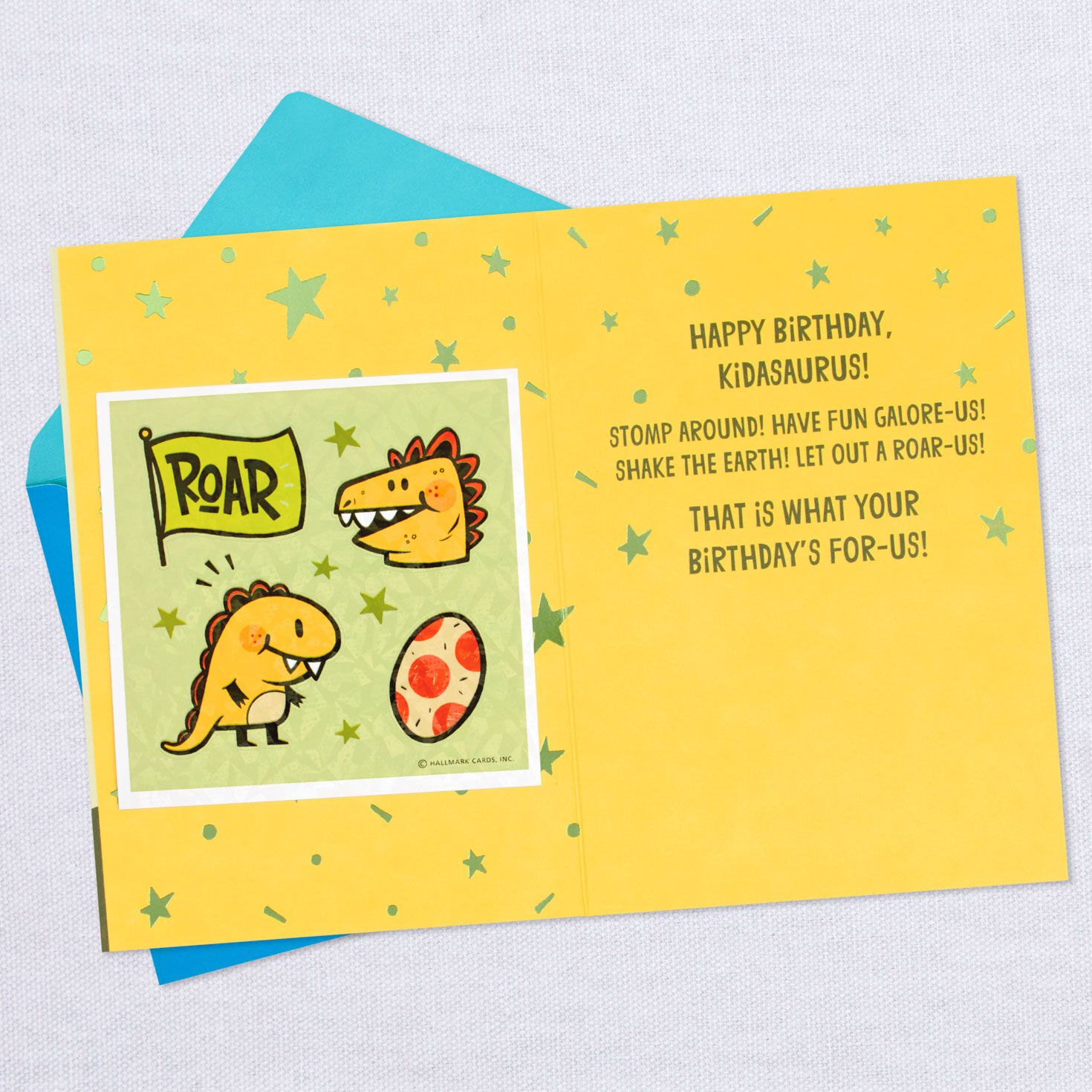 Party Like a Dinosaur Birthday Card With Stickers for only USD 3.99 | Hallmark