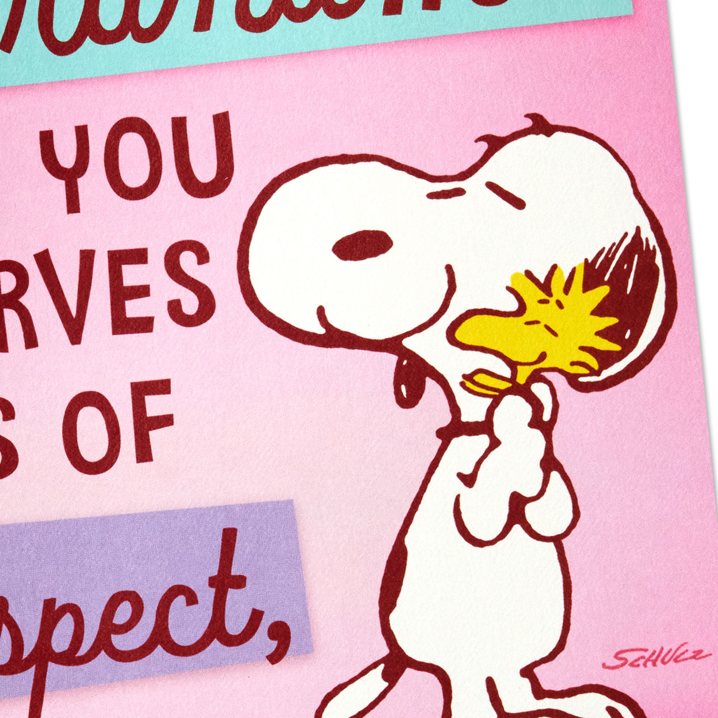 Snoopy Hugging Woodstock Mother's Day Card for Grandma Card Front Detail image number 5