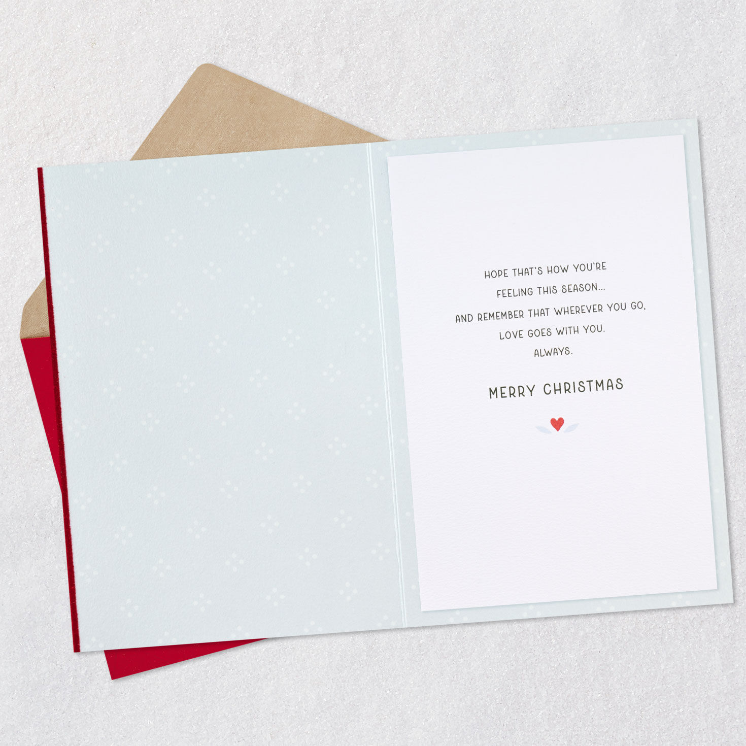 Deer and Tree Daughter Christmas Card Open card with envelope image number 3