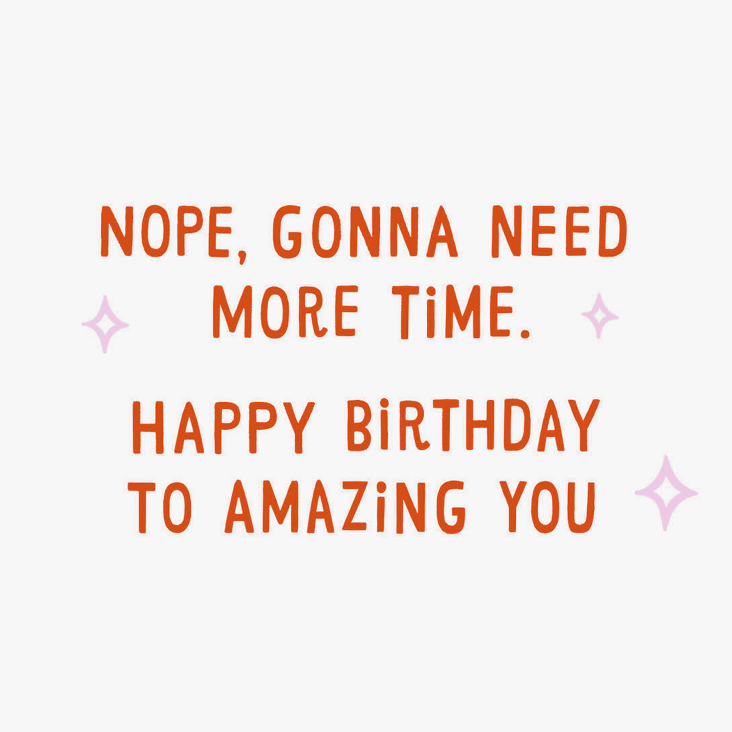Fun Fonts and Stars on Pink Funny Birthday Card Sentiment image number 2