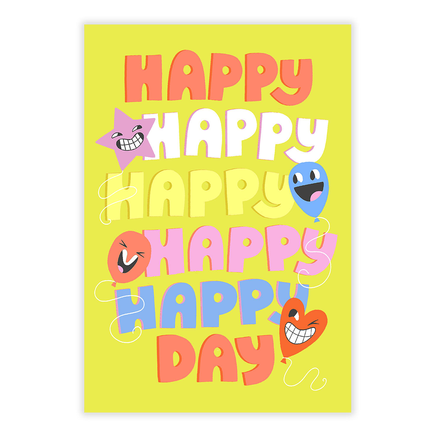Happy Day With Balloons Personalized Congrats Card front image number 2