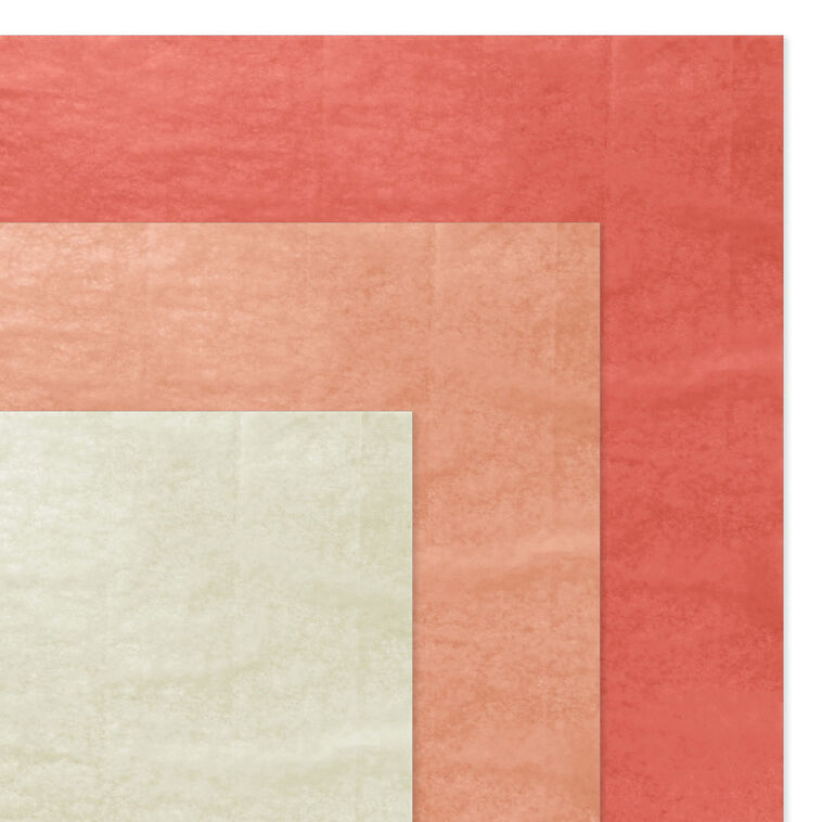 Solid Coral/Peach/Ivory 3-Pack Assortment Tissue Paper, 12 sheets, Coral/Peach/Ivory, large image number 3