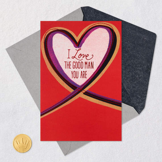 I Love the Good Man You Are Romantic Valentine's Day Card for Him, , large image number 6