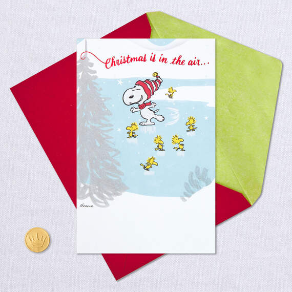 Peanuts® Snoopy Skating Thankful Thoughts of You Christmas Card, , large image number 5
