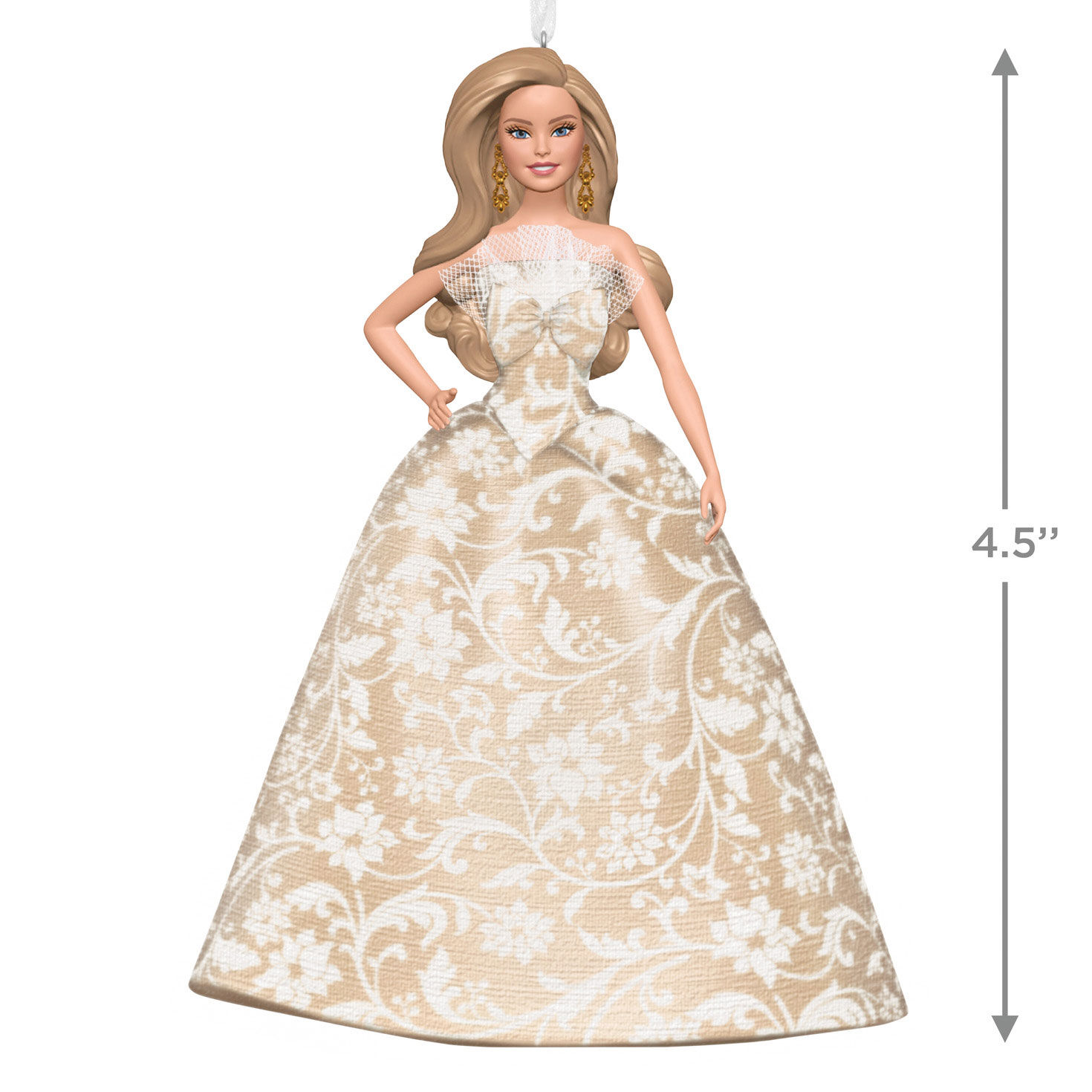 Holiday Barbie Keepsake Ornament measurement image number 3