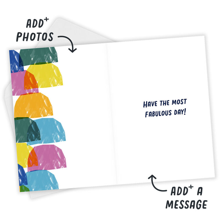 Colored Shapes Custom Birthday Card, , large image number 4