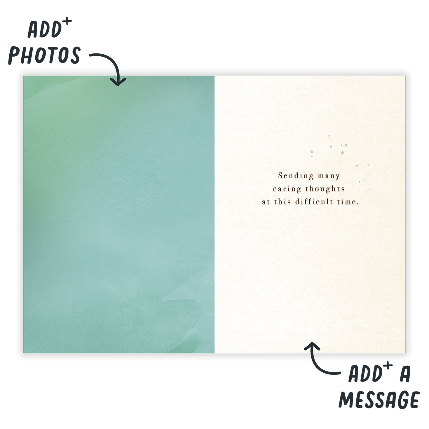 Abstract Flower Personalized Sympathy Card  image number 3