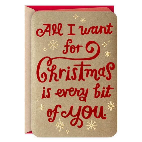 All I Want for Christmas Is You Romantic Christmas Card