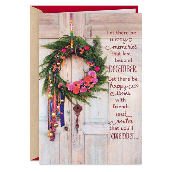 Merry Memories and Love Christmas Card, , large image number 1